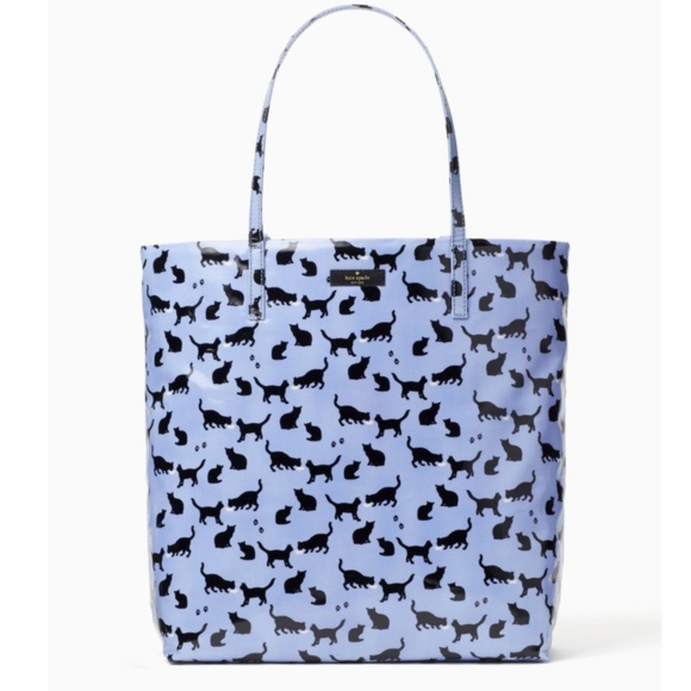 Kate Spade Shopper Purse / Tote (Cat Print)